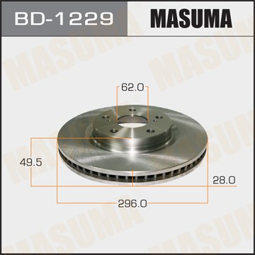 Диск тормозной TOYOTA Camry (06-/11-),Rav 4 (06-) LEXUS IS250 передний (1шт.) MA BD1229 MASUMA