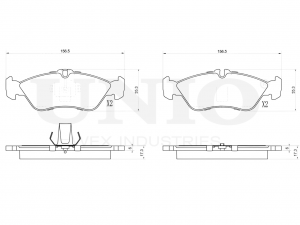 Колодки тормозные диск. задние BRP-20422 UNIO