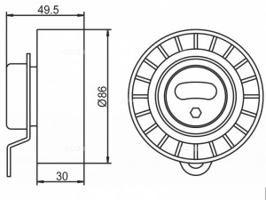 Ролик ГРМ FORD Mondeo (96-) (1.8/2.0) натяжителя GMB GT90000 GMB