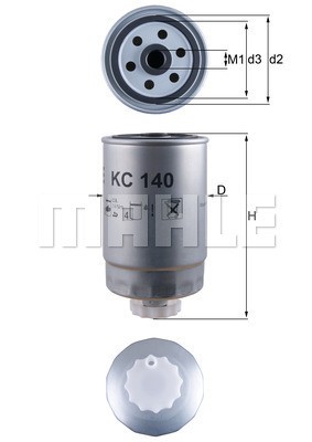 VW GOLF II / JETTA / T2 >92 KC140 MAHLE KNECHT