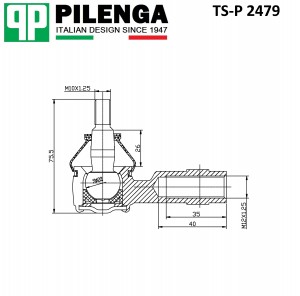 Наконечник тяги рулевой MITSUBISHI LANCER TS-P2479 TS-P 2479 PILENGA