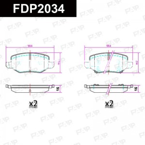 Тормозные колодки дисковые смесь CERAMIC FDP2034 FDP2034 FAP
