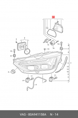 Колпачок 80A941158A 80A941158A VAG
