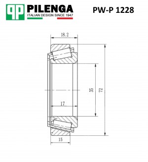 Подшипник дифференциала ВАЗ 2108-2112, 1117-1119, 2170, 2190 PW-P1228 PWP1228 PILENGA