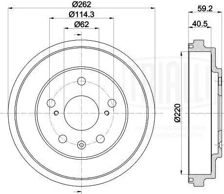 Барабан торм. Suzuki SX4 (06-) (TF 223473)  2шт TF223473 TRIALLI