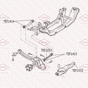 Рычаг задней подвески нижний L/R FORD Focus/C-Max 98-MAZDA 3/5 03-VOLVO C30/S40/ TEE1033 TATSUMI