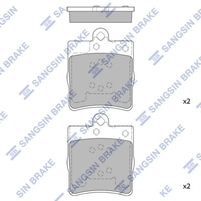 Колодки тормозные MERCEDES SLK (W171) задние (4шт.) SANGSIN SP1089 SANGSIN