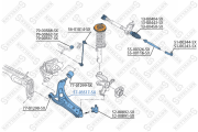 рычаг передний!\ Seat Cordoba/Ibiza 02>, Skoda Fabia 99>, VW Fox 05>/Polo 01> 57-03517-SX STELLOX