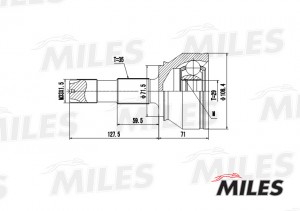 ШРУС наружный CITROEN JUMPER/FIAT DUCATO/PEUGEOT BOXER 2.2-2.3D 06- (GKN 304598) GA20072 MILES
