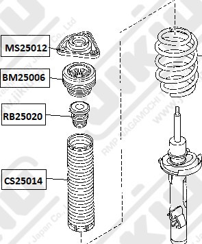 Подшипник опоры амортизатора FORD FOCUS II/III, MAZDA 3 (BK/BL) BM25006 BM25006 JIKIU