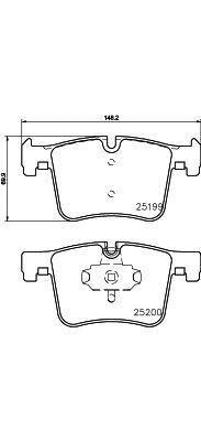 Колодки тормозные BMW 1 (F21),3 (F30),X3 (F25) передние (4шт.) TEXTAR 2519901 TEXTAR