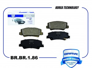 Колодка тормозная задняя BR.BP.1.86 58302L1A00 HYUNDAI Sonata 19-, KIA K5 20- BR BR.BP.1.86 BRAVE