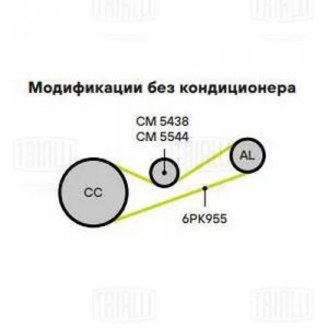 Ролик привод. ремня VW Golf V (03-) 2.0TFSi (с натяж. мех.) (CM 5438) CM 5438 TRIALLI