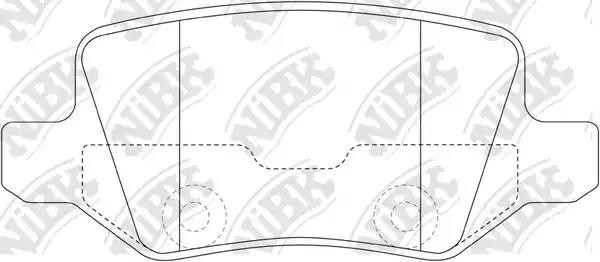 Колодки тормозные MERCEDES A (W169) задние (4шт.) NIBK PN0214 NIBK