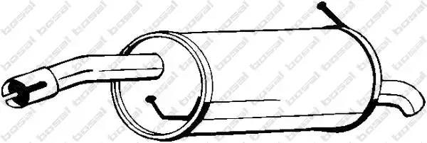 Глушитель FORD Fiesta (05-) задняя часть BOSAL 154-443 BOSAL