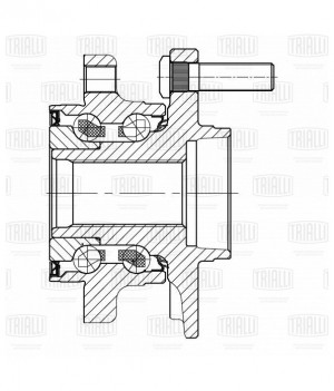 Ступица перед. в сборе с подшип. ам Subaru Forester (12-),XV (12-) MR2231 MR 2231 TRIALLI