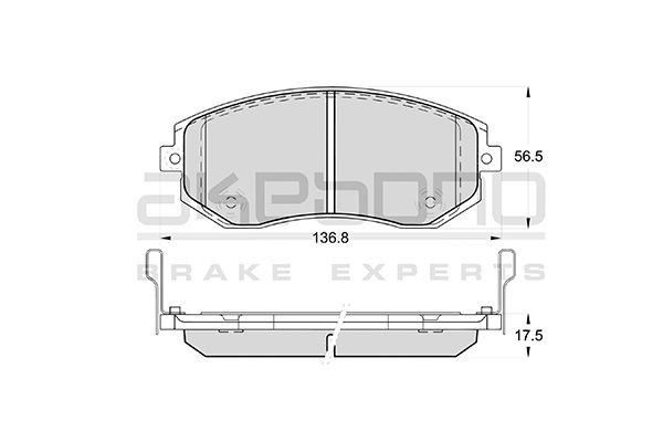 Колодки тормозные дисковые передние SUBARU FORESTER 08 AN-771WK AN771WK AKEBONO