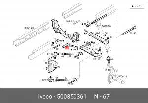 втулка! сайлентблока подвески\ IVECO 500350361 IVECO