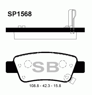 Колодки тормозные HONDA CR-V III 07- задние SP1568 SP1568 SANGSIN