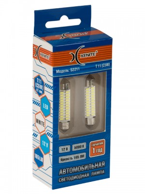 Лампа светодиодная 12V C5W SV8.5-8 41мм блистер (2шт.) XENITE 1009614 XENITE