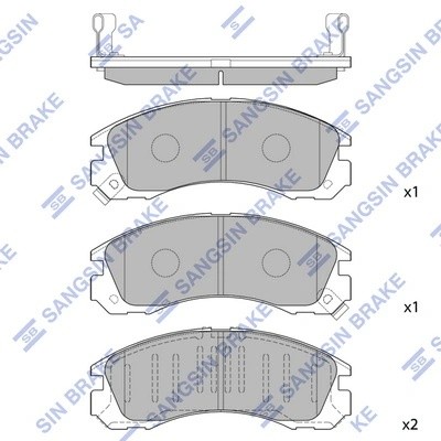 Колодки тормозные MITSUBISHI OUTLANDER 03/PAJERO 9000/00 передние SP1068 SP1068 SANGSIN