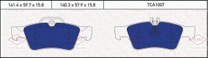 Колодки тормозные дисковые задние MERCEDES W211 02- TCA1007 TCA1007 TATSUMI