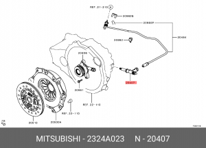 переходник гидромуфты!\ Mitsubishi ASX 10>/ Lancer 07> /Outlander 1.8/2.0/2,4 06 2324A023 MITSUBISHI