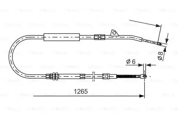 Трос стояночного тормоза BMW 7 (E38) (94-01) BOSCH 1 987 477 533 BOSCH