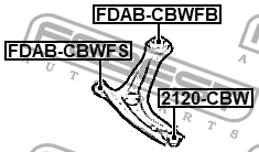 Опора шаровая FORD ECOSPORT 13- 2120-CBW 2120-CBW FEBEST