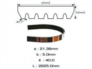 Поликлиновой ремень 6PK2625 (8653-10508) 6-PK-2625 GATES