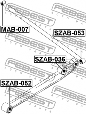 Сайлентблок SZAB-052 SZAB-052 FEBEST