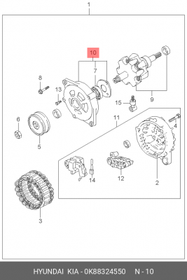 Крышка стартера передняя KIA COSMOS АНАЛОГ!!! Корея 0K88324550 HYUNDAI KIA