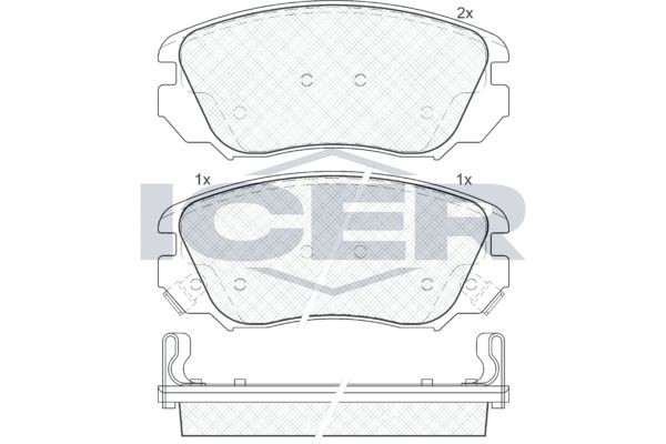 181914 колодки дисковые передние!\ Opel Insignia 1.6-2.0CDTi 08> 181914 ICER