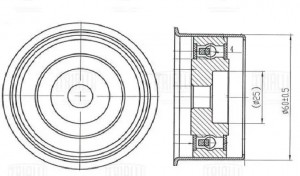 Ролик ГРМ натяжной CM5521 TRIALLI
