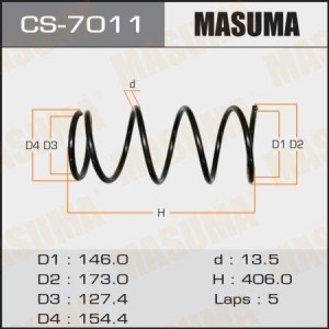 пружина передняя! H 406\ Subaru Forester 2.0/2.5 02> CS-7011 MASUMA