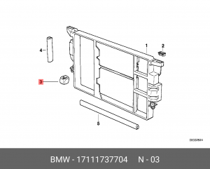 подушка радиатора!\ BMW E38/E39 17 11 1 737 704 BMW