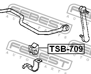 Втулка заднего стабилизатора D14 TSB-709 FEBEST