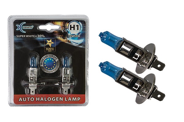 Лампа 12V H1 55W P14.5s +30% 4000К блистер (2шт.) Super White XENITE 1007042 XENITE