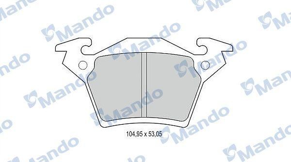 Колодки тормозные MERCEDES Vito (W638) (96-03) задние (4шт.) MANDO MBF015663 MANDO