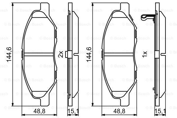 Колодки передние NISSAN TIIDA 0986494867 0 986 494 867 BOSCH