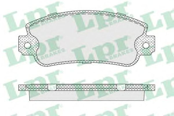 Колодки передние FIAT PANDA -04 05P007 05P007 LPR
