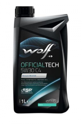 WOLF OFFICIALTECH 5W30 C4 1L СИНТЕТИКА ACEA C4-10 MB 226.51 MB 229.51 RENAULT RN 8308314 WOLF