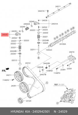 Коромысло HYUNDAI Porter клапана выпускного OE 2452942501 HYUNDAI KIA