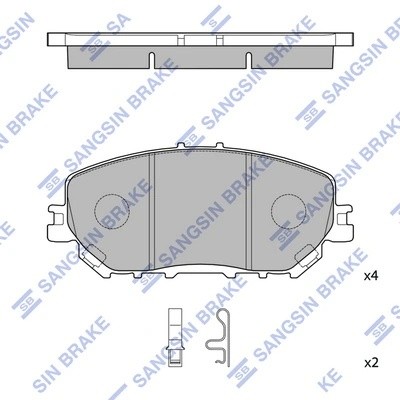 Тормозная колодка SP4489 SP4489 SANGSIN