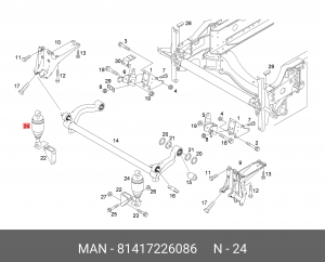Амортизатор спереди MAN 81417226086 MAN