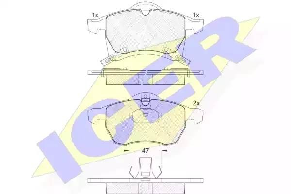 OPEL ASTRA G/ H/ MERIVA/CORSA C/D/ZAFIRA (F75)/B 79 mm х 156.3 mm 181248 ICER