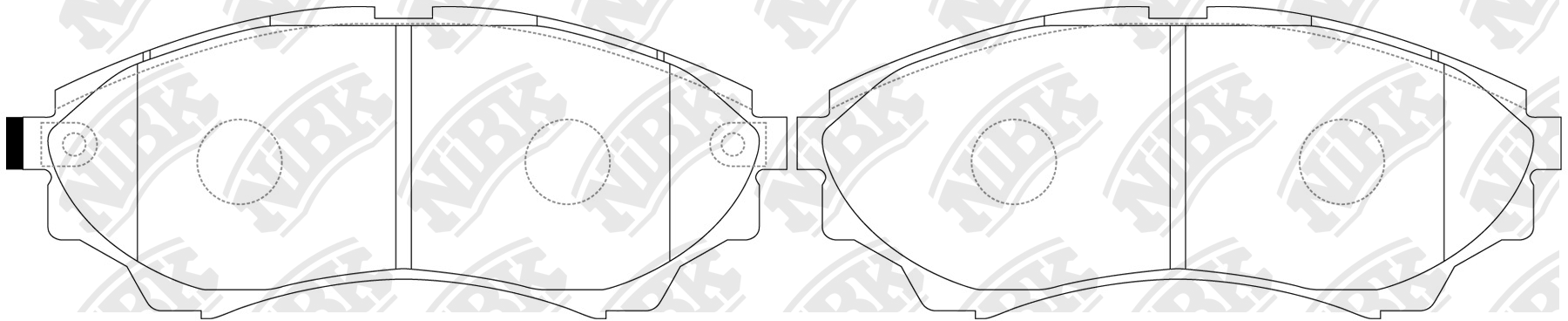 Колодки тормозные FORD Ranger (99-11) передние (4шт.) NIBK PN5800 NIBK