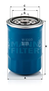 Фильтр масляный W830/3 W8303 MANN FILTER