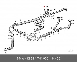 Термовыключатель !35 CEL \BMW 3' E30, E46, 5' E39, E60, E61, 7' E38, E65, E66, X 12521741900 BMW