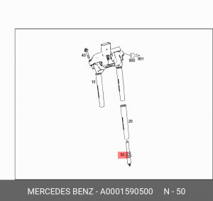 Свеча зажигания MERCEDES C (W205),E (W213),S (W222),GLA,GLC,GLE,GLS (M176/177/17 A0001590500 MERCEDES BENZ